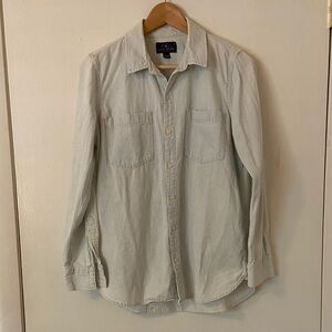 Lucky Brand Men's Casual Light Gray Button-Down Shirt
